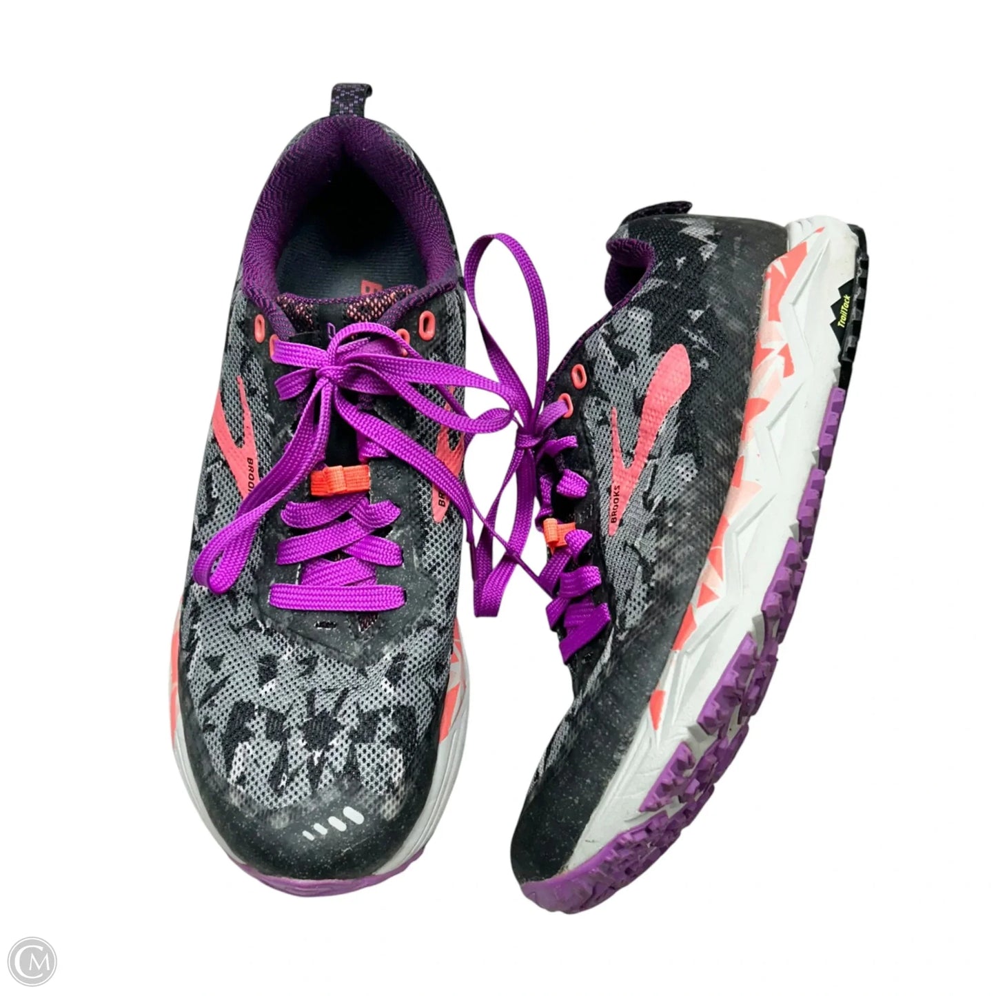 Shoes Athletic By Brooks In Grey & Purple, Size: 9