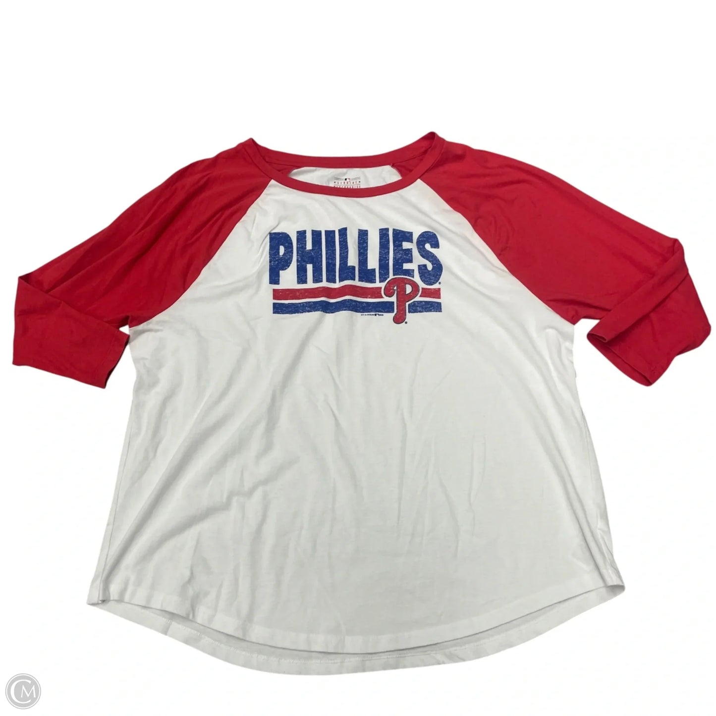 Top Long Sleeve By Clothes Mentor In Red & White, Size: Xxl