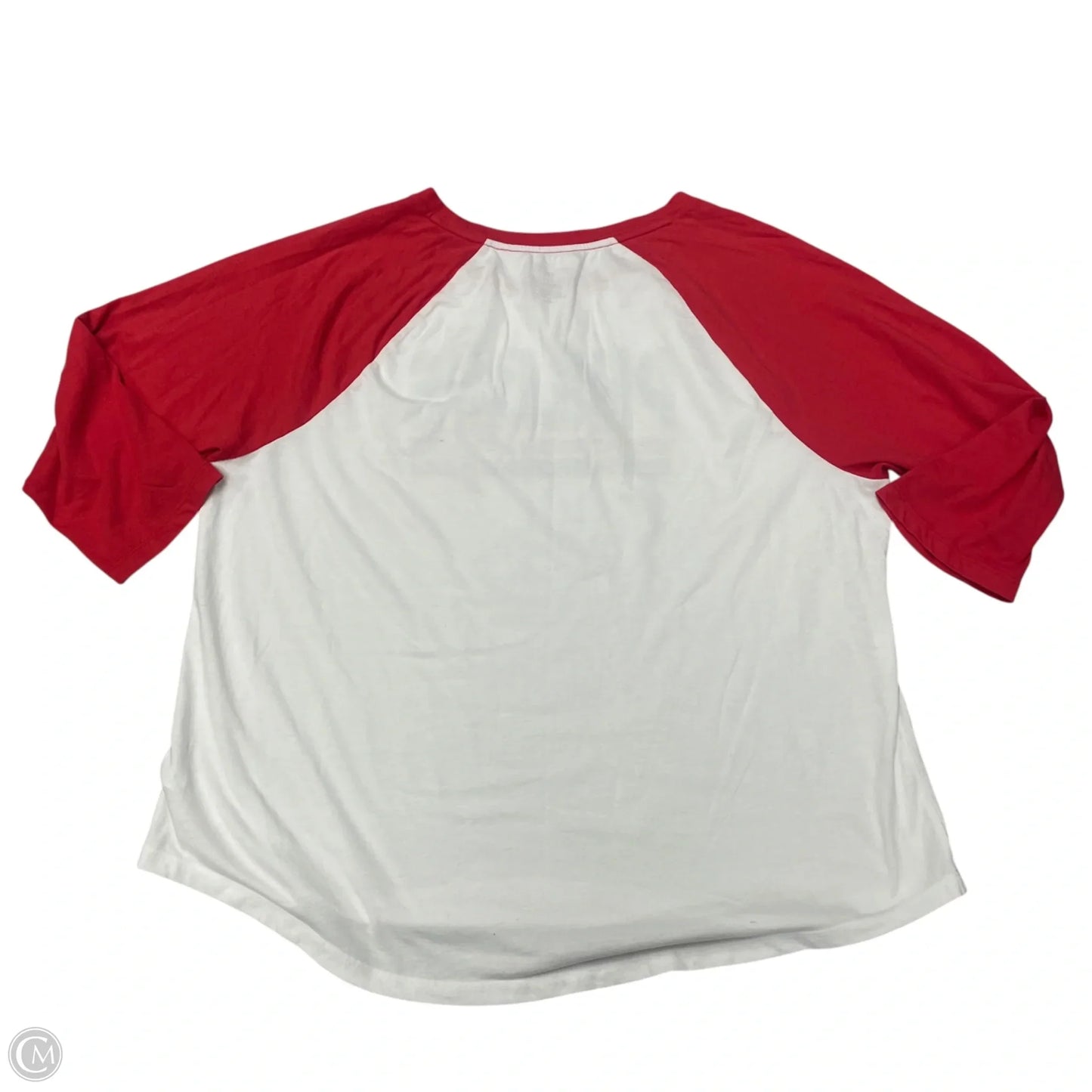 Top Long Sleeve By Clothes Mentor In Red & White, Size: Xxl