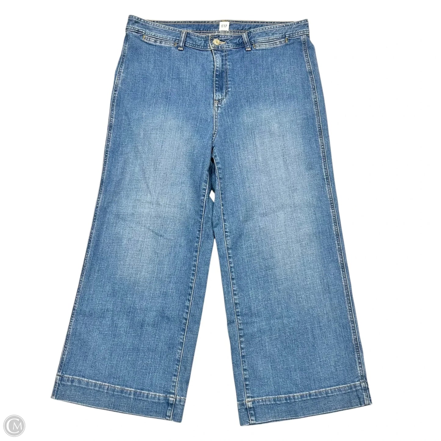 Jeans Wide Leg By Gap In Blue Denim, Size: 16