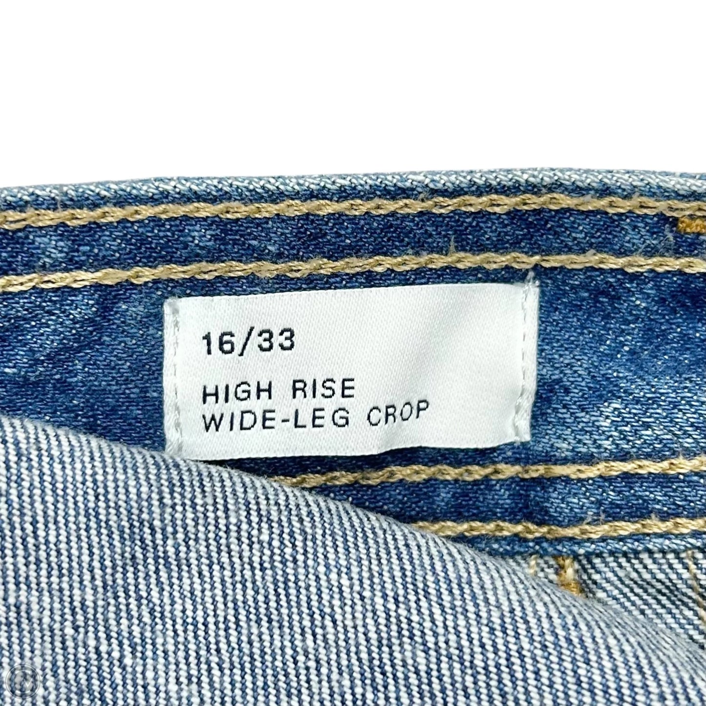 Jeans Wide Leg By Gap In Blue Denim, Size: 16
