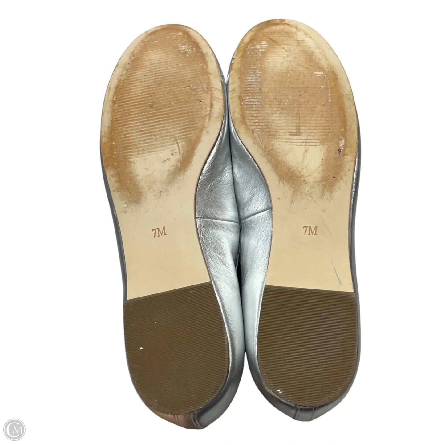 Shoes Flats By Talbots In Silver, Size: 7
