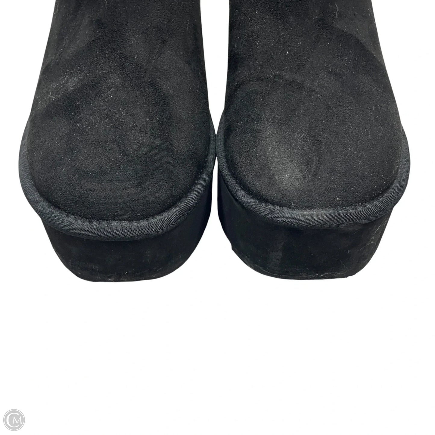 Boots Ankle Flats By Soda In Black, Size: 10