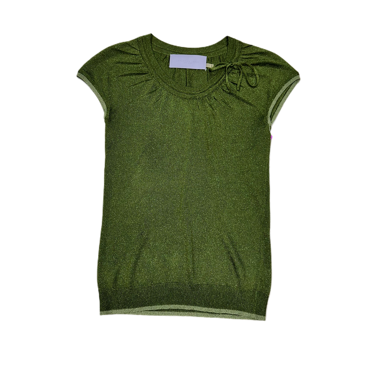 Green Top Short Sleeve Designer By Vera Wang, Size: S