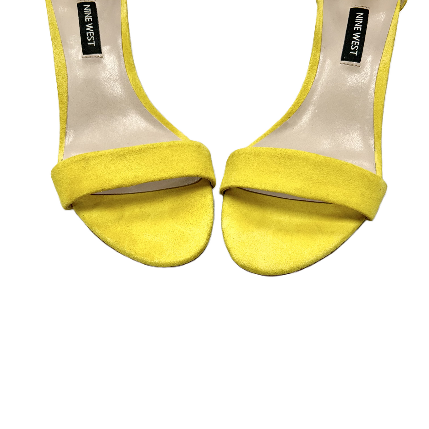 Yellow Shoes Heels Block By Nine West, Size: 7.5