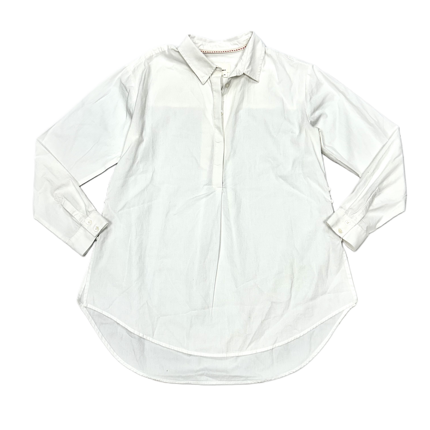 White Top Long Sleeve By Anthropologie, Size: Xs