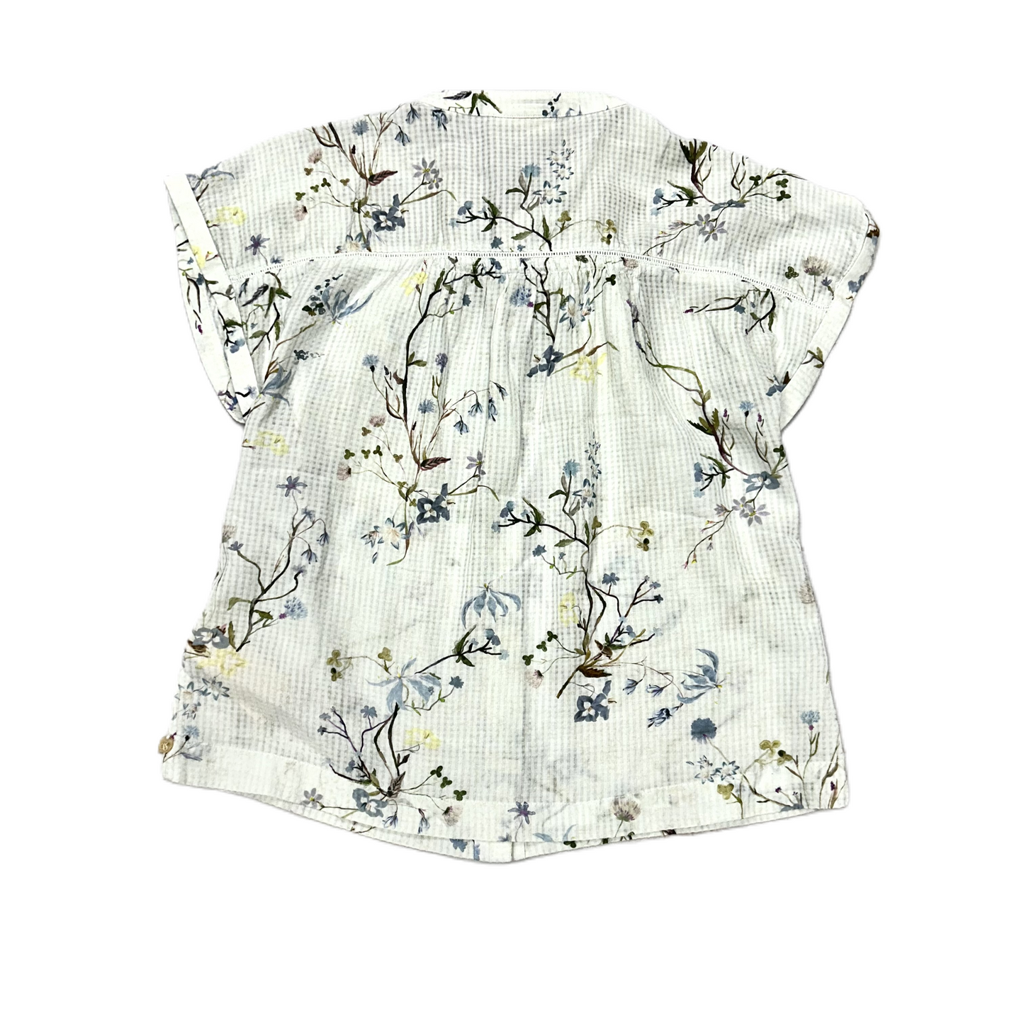 Floral Print Top Short Sleeve Designer By Scotch & Soda, Size: S