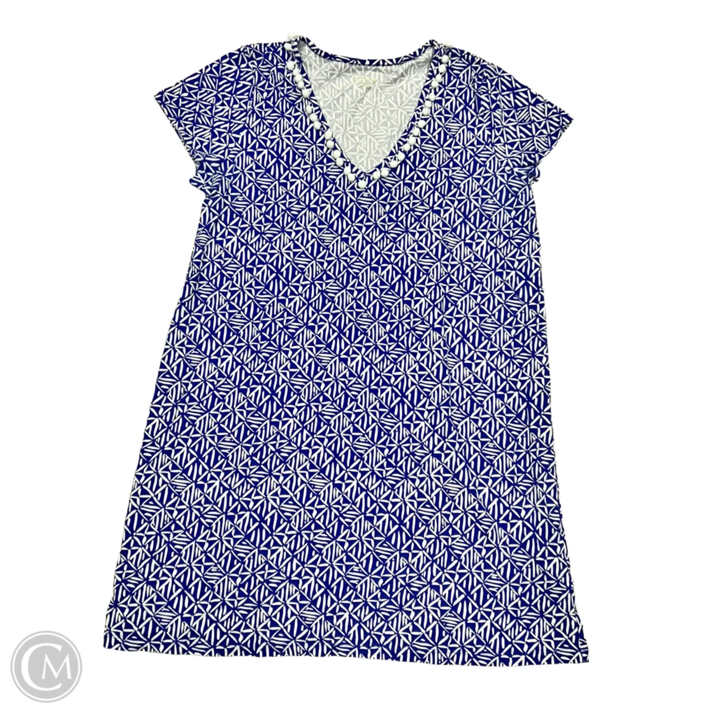 Dress Designer By Lilly Pulitzer In Blue & White, Size: Xxl