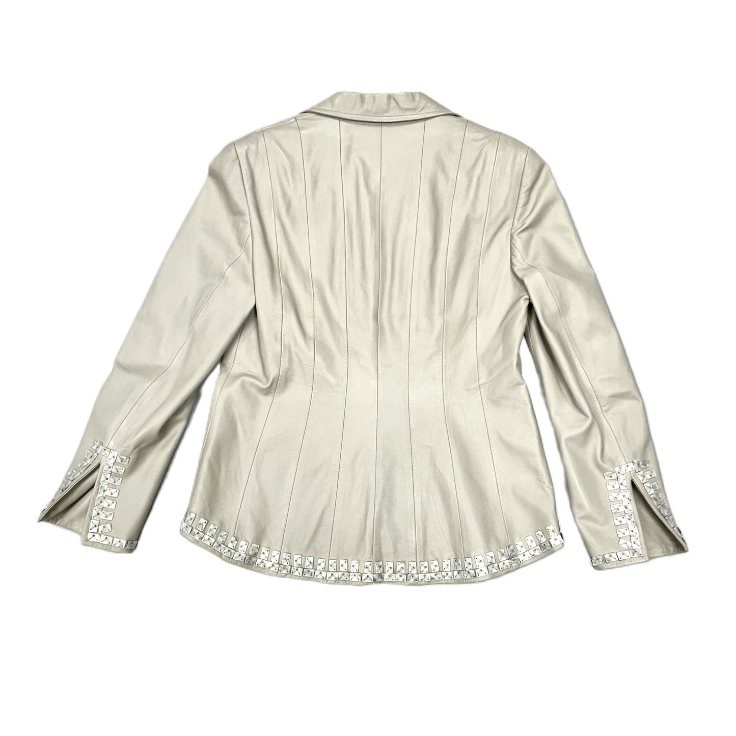 Jacket Luxury Designer By Escada In Cream, Size: L