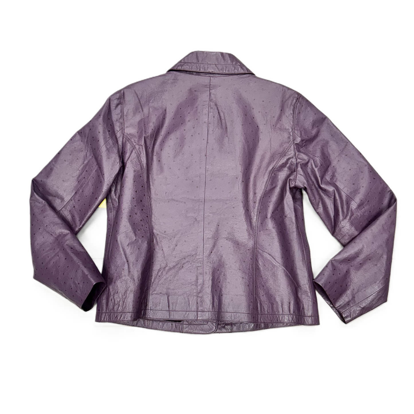 Jacket Leather By Chicos In Purple, Size: M