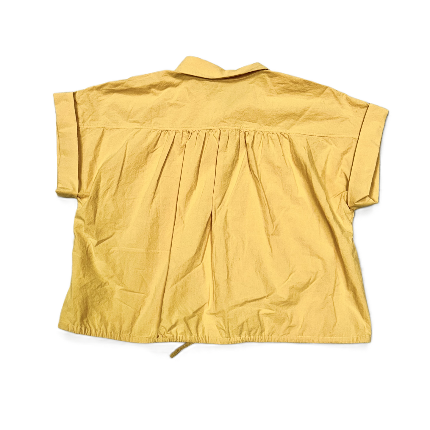 Top Short Sleeve By Madewell In Yellow, Size: S