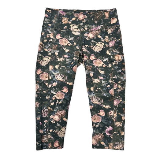 Athletic Capris By Lululemon In Floral Print, Size: 10