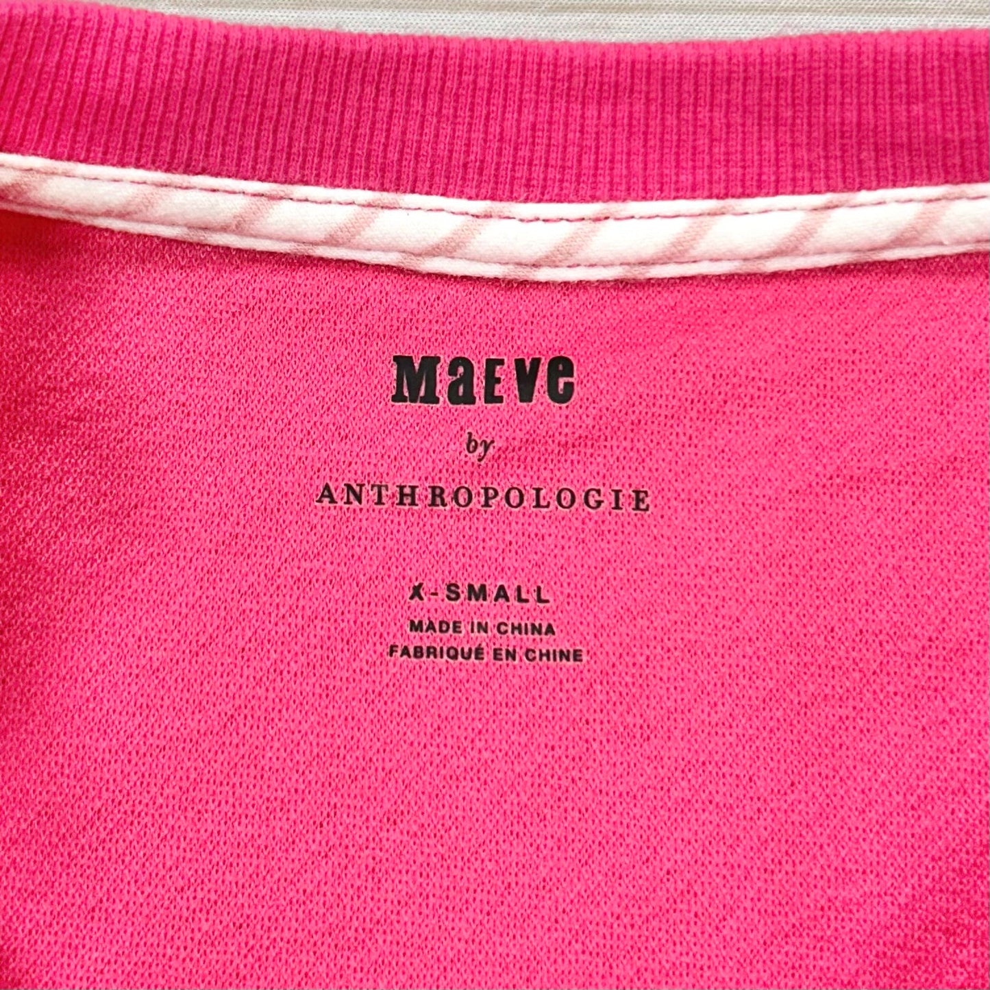 Top Long Sleeve By Maeve In Pink, Size: Xs