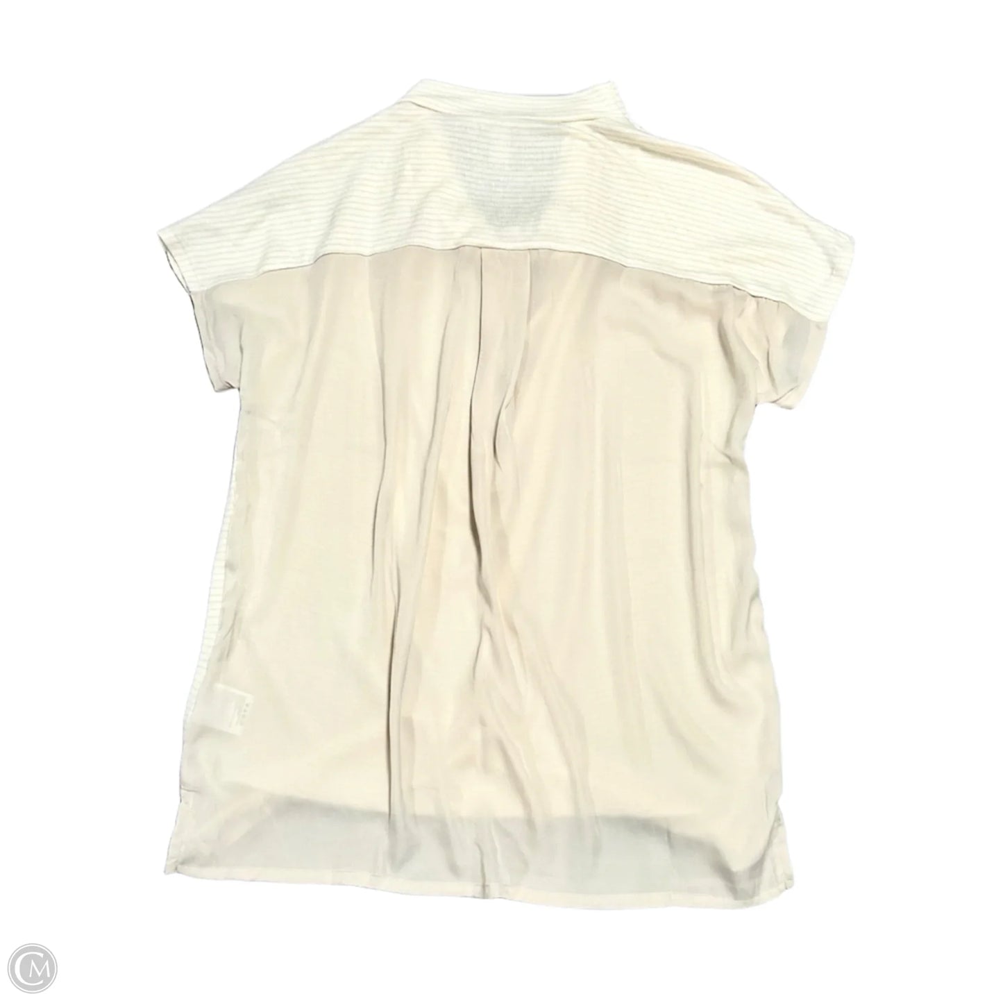 Top Short Sleeve Designer By Halston In Tan, Size: M