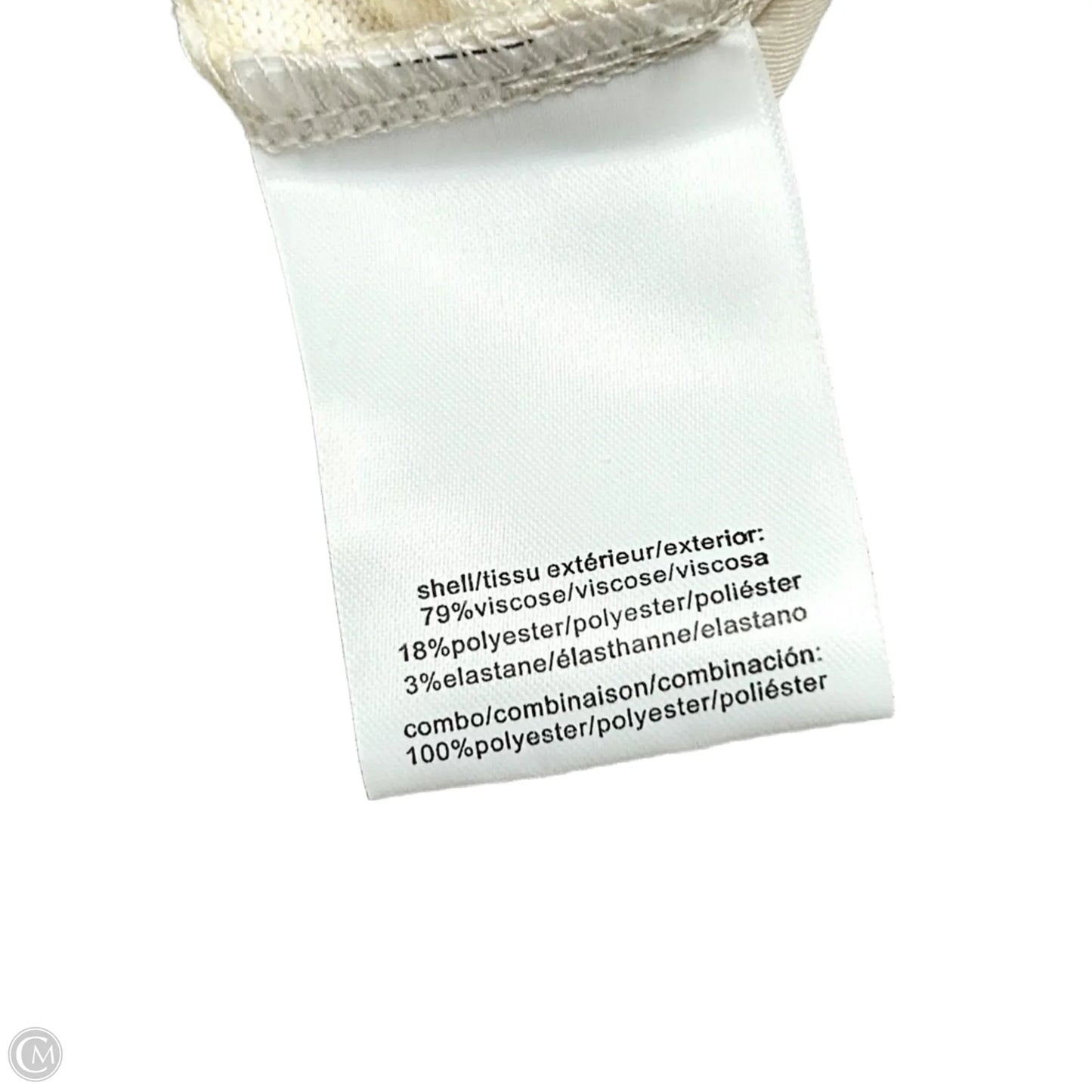 Top Short Sleeve Designer By Halston In Tan, Size: M