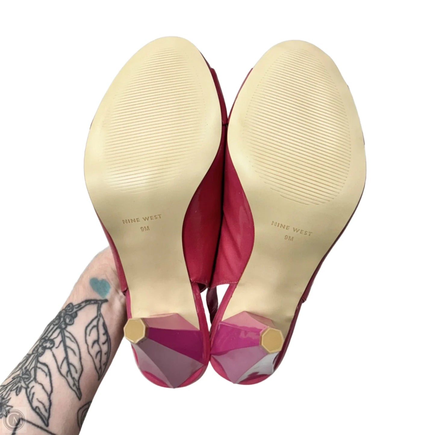 Sandals Heels Stiletto By Nine West In Pink, Size: 9