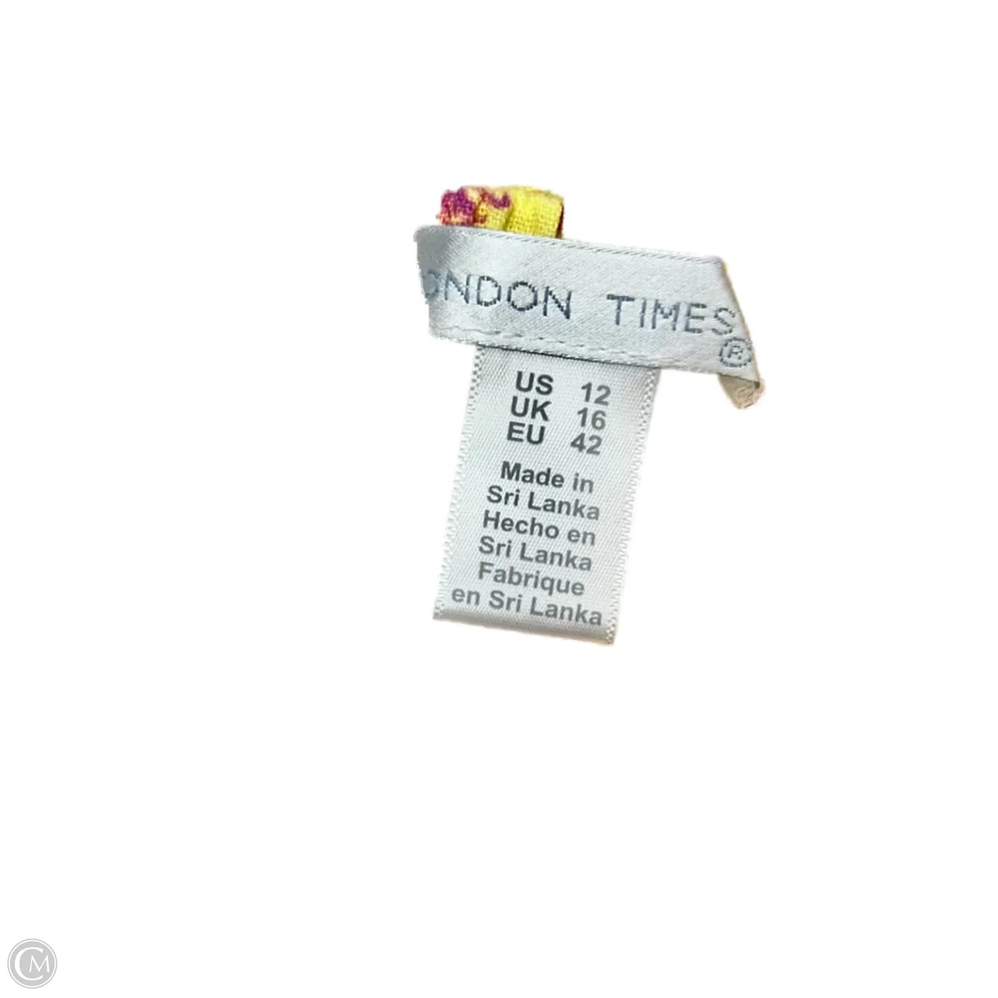 Dress Casual Midi By London Times In Pink & Yellow, Size: L