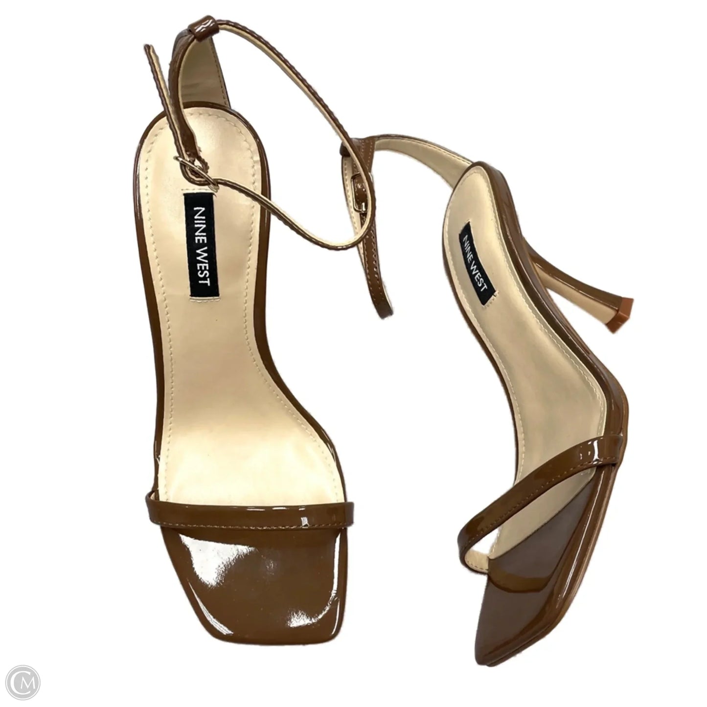 Sandals Heels Platform By Nine West In Brown, Size: 7