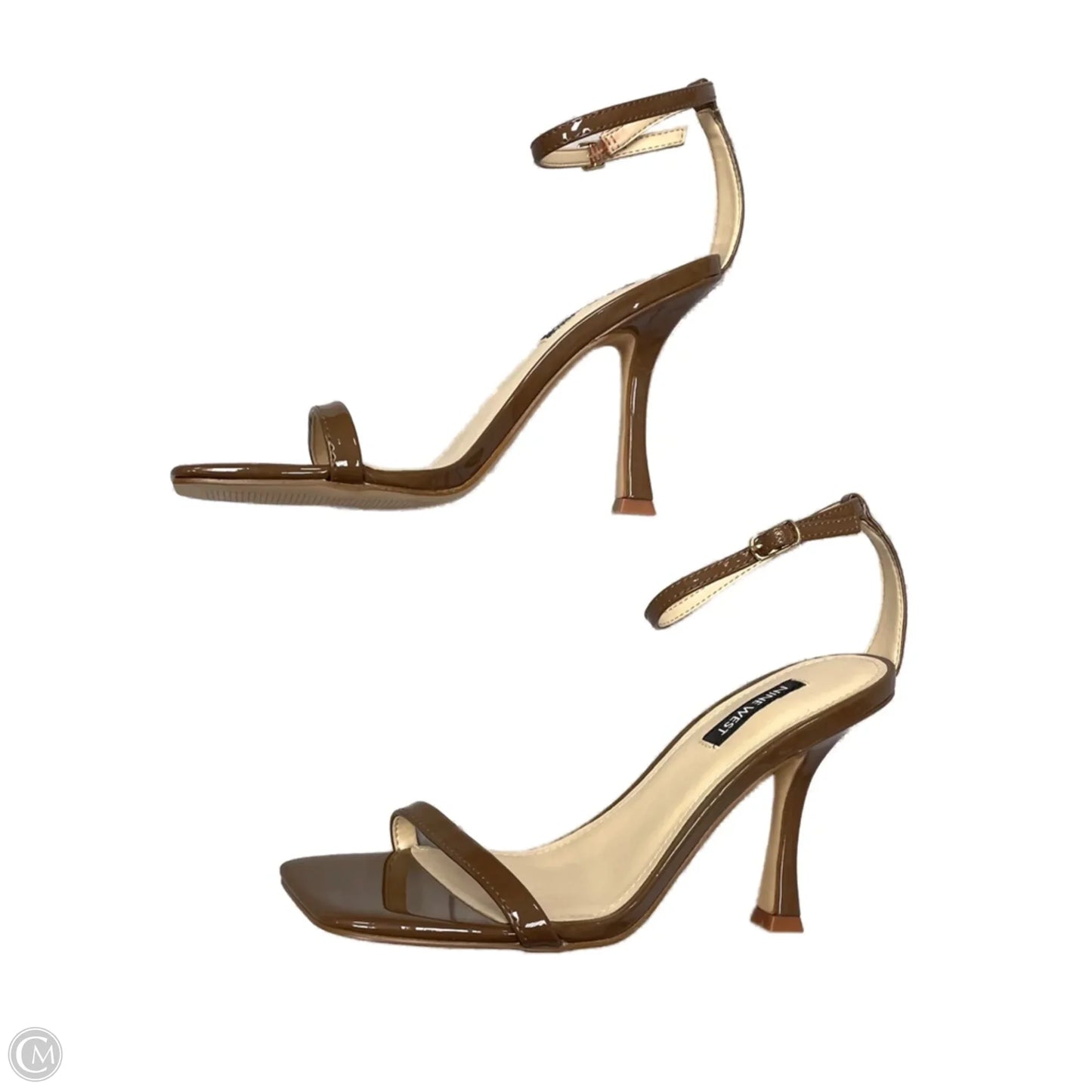 Sandals Heels Platform By Nine West In Brown, Size: 7