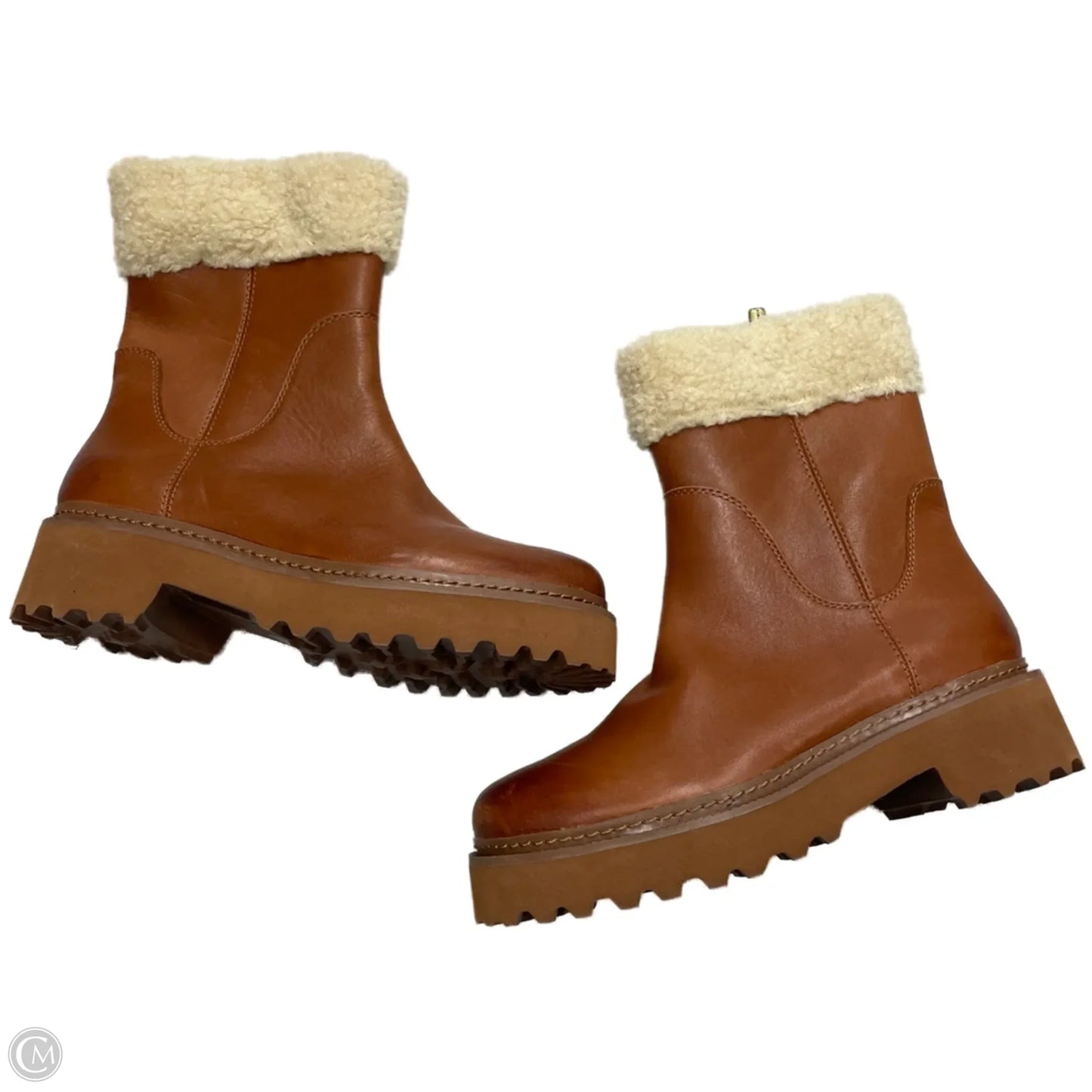 Boots Ankle Heels By Vince Camuto In Brown, Size: 5.5