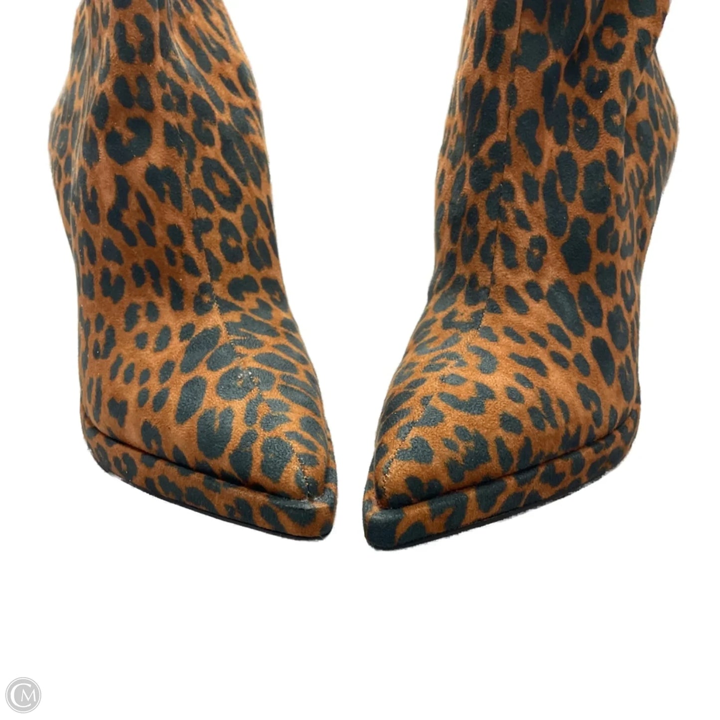 Boots Ankle Heels By Jessica Simpson In Leopard Print, Size: 5.5