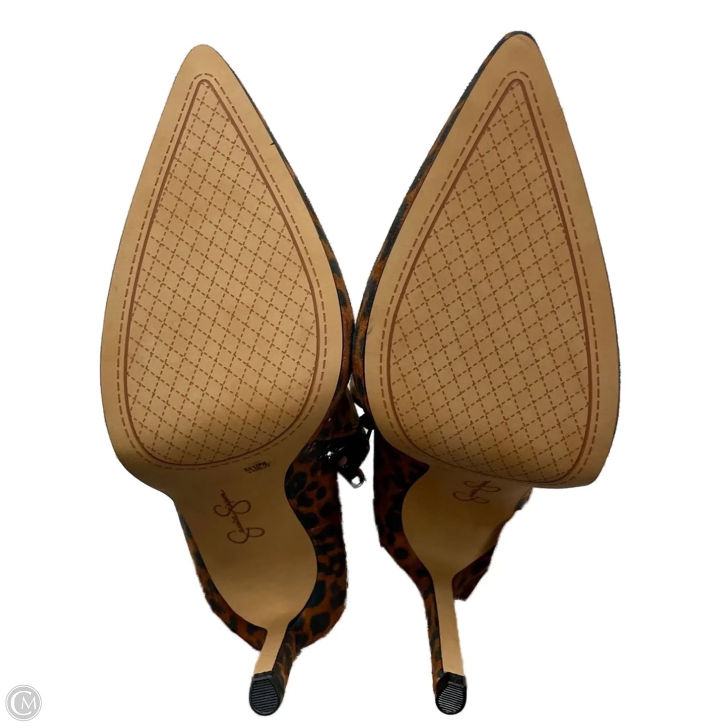 Boots Ankle Heels By Jessica Simpson In Leopard Print, Size: 5.5