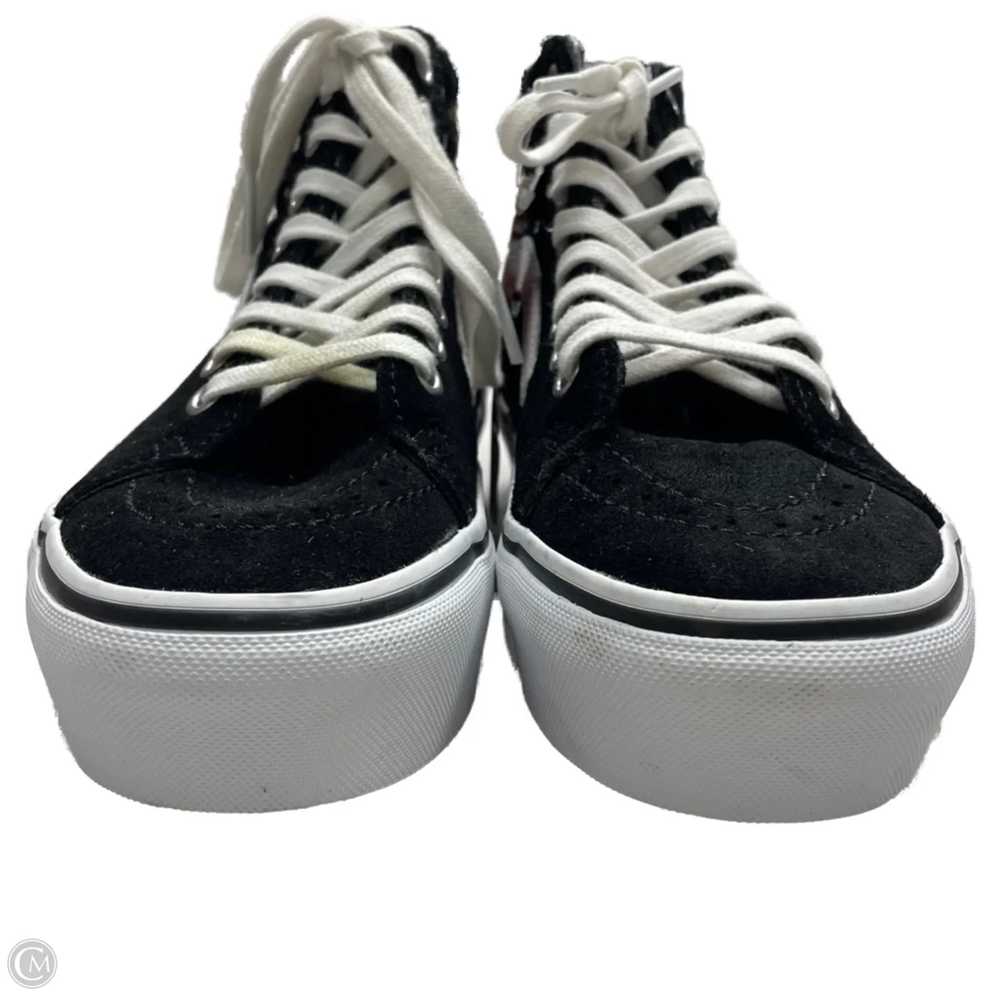 Shoes Sneakers By Vans In Black & White, Size: 5