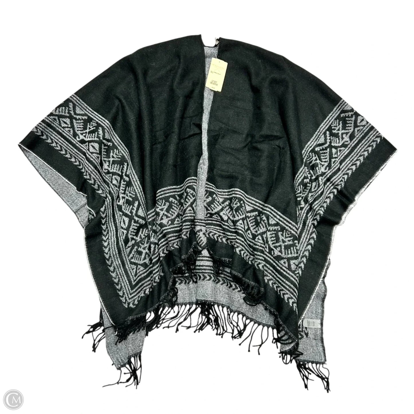 Shawl By Soft Surroundings In Black & Grey, Size: Osfm