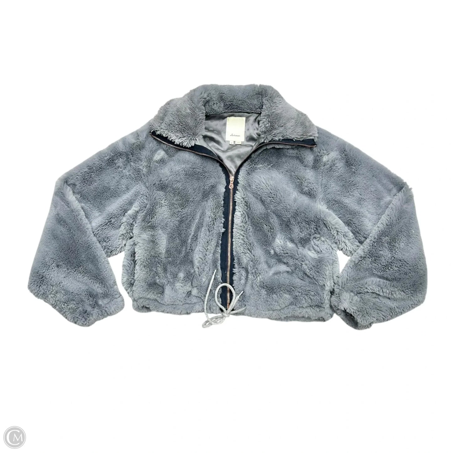 Coat Faux Fur & Sherpa By Elevenses In Grey, Size: Xs