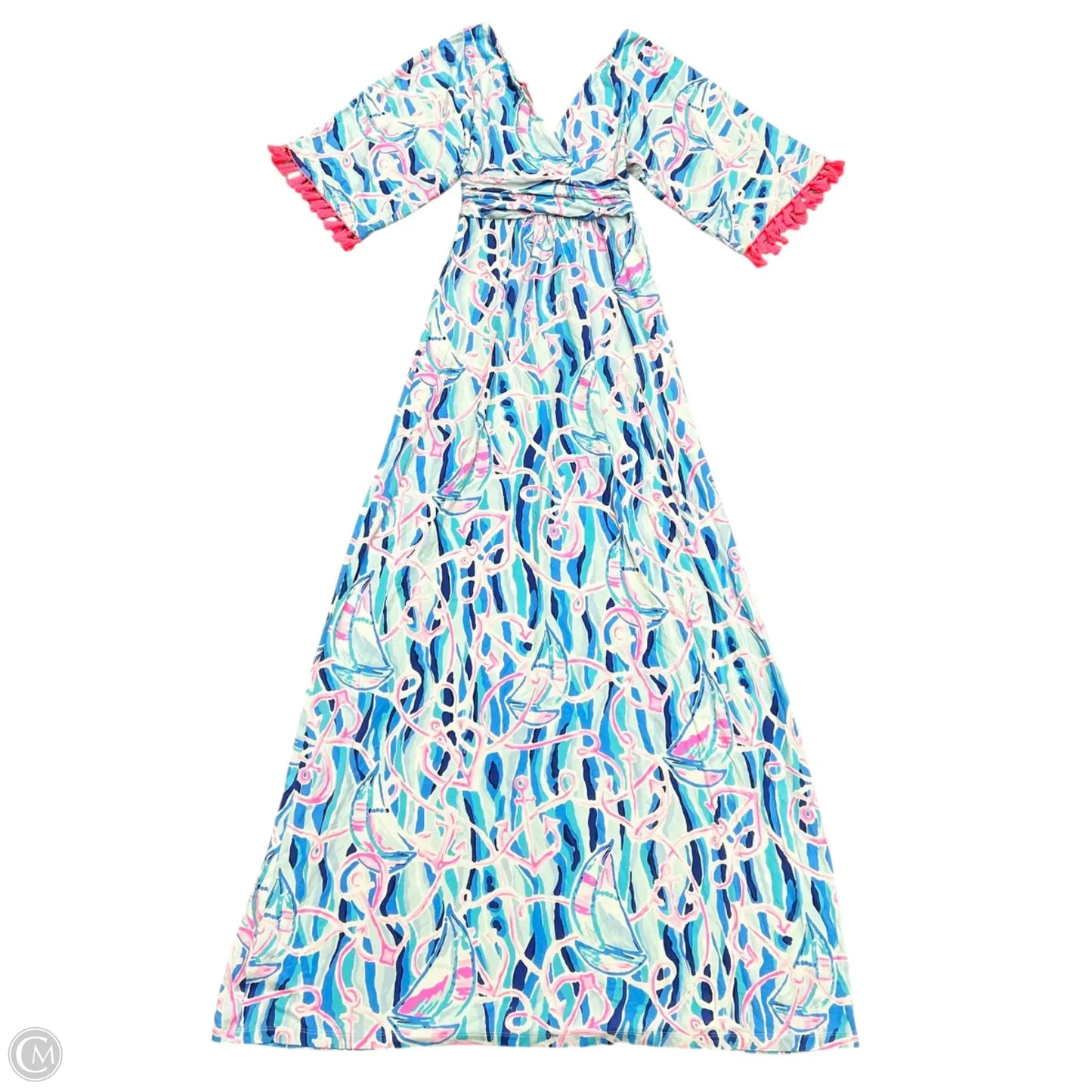 Dress Designer By Lilly Pulitzer In Blue & Pink, Size: Xxs