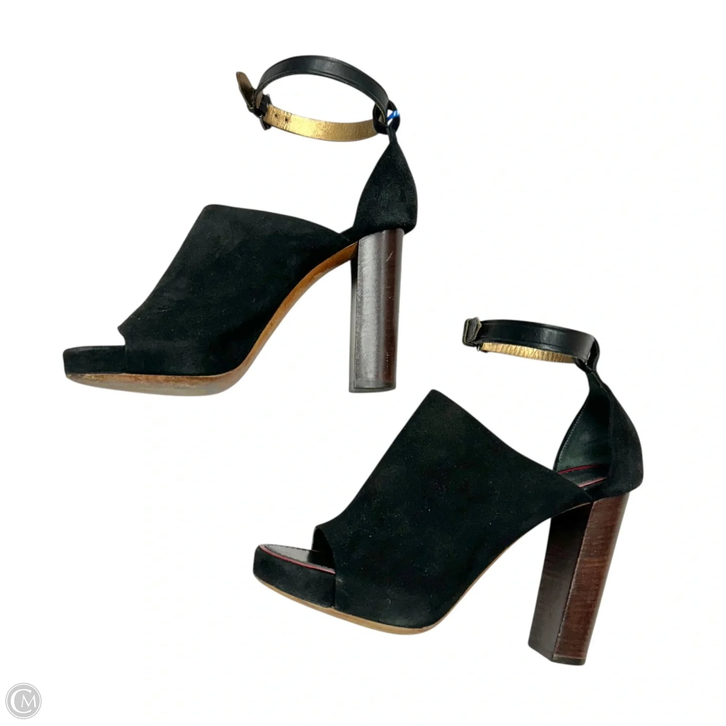 Sandals Luxury Designer By Celine In Black & Brown, Size: 7
