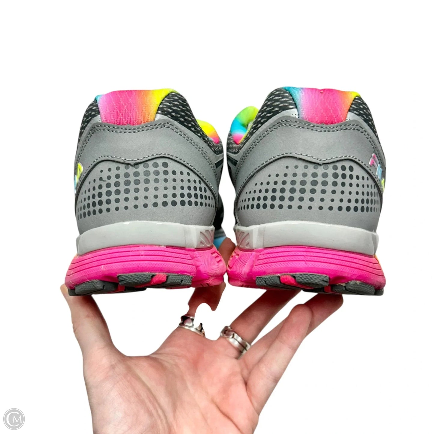 Shoes Athletic By Fila In Rainbow Print, Size: 9