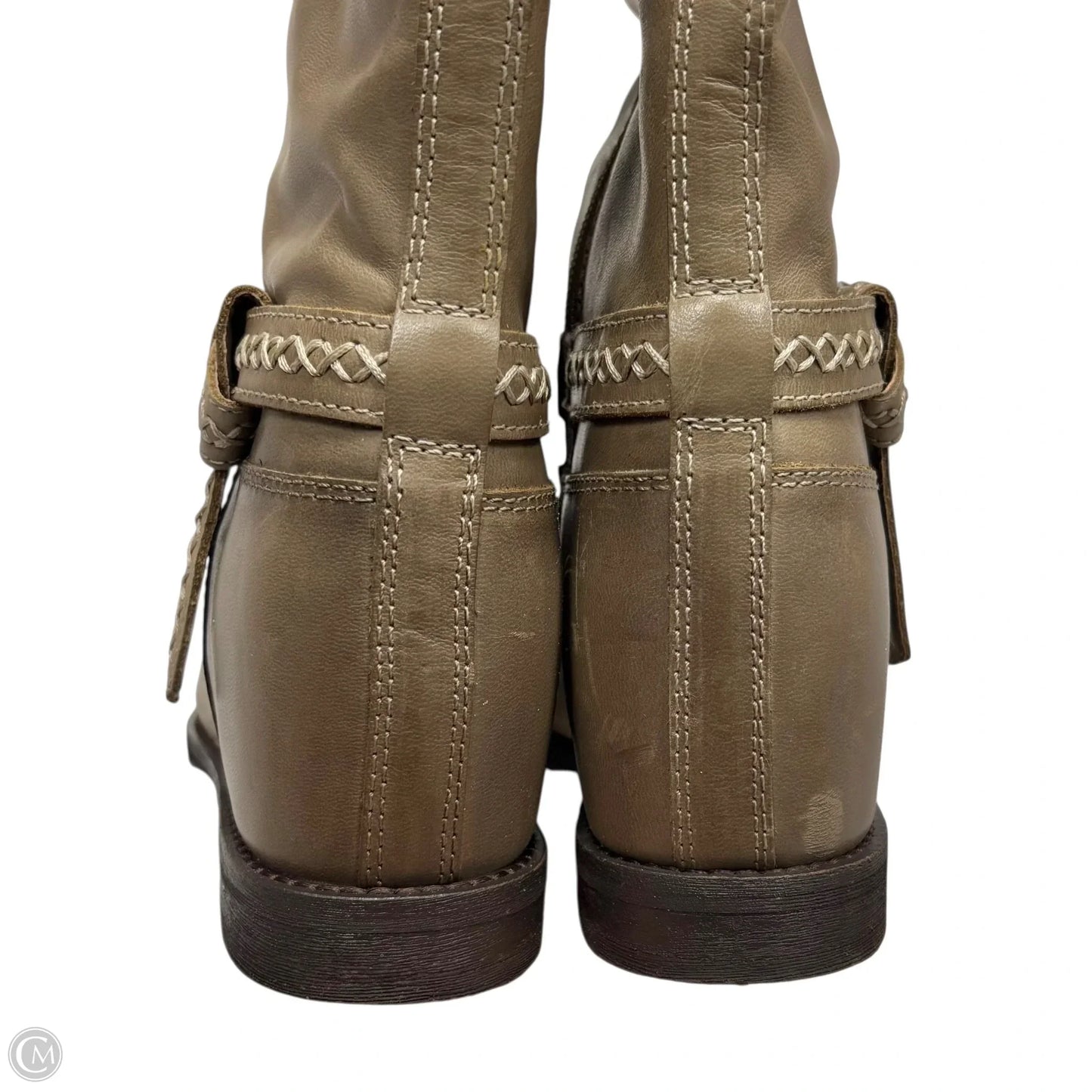 Boots Mid-calf Flats By Lucky Brand In Taupe, Size: 8