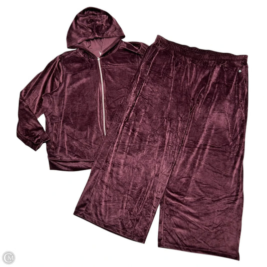 Pants Set 2pc By Livi Active In Maroon, Size: 5x