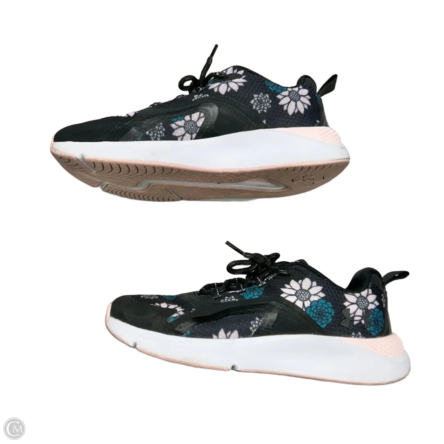Shoes Athletic By Under Armour In Floral Print, Size: 7