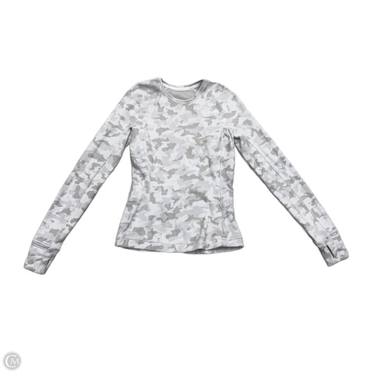 Athletic Top Long Sleeve Crewneck By Lululemon In Camouflage Print, Size: S