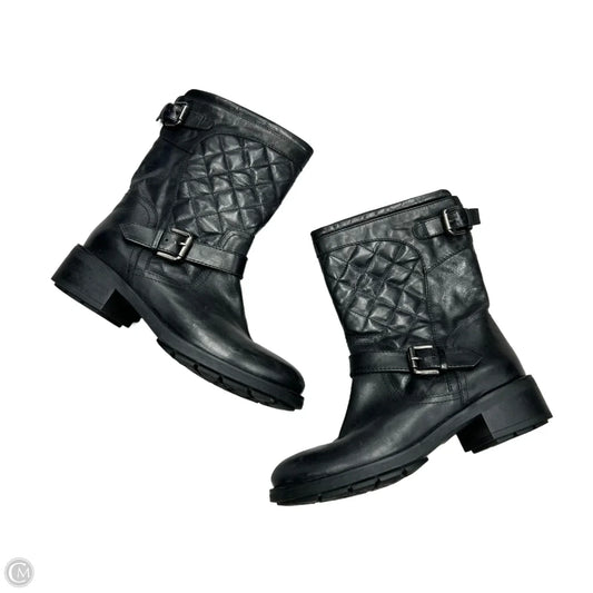 Boots Mid-calf Flats By Aquatalia In Black, Size: 6