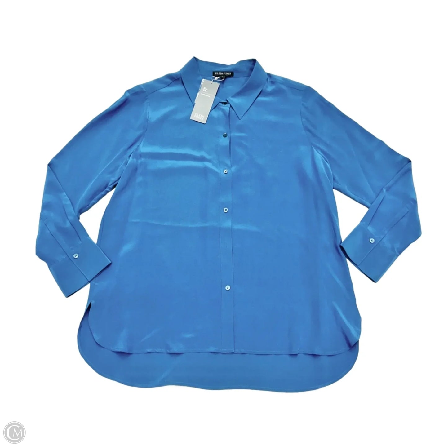 Top Long Sleeve By Eileen Fisher In Blue, Size: S