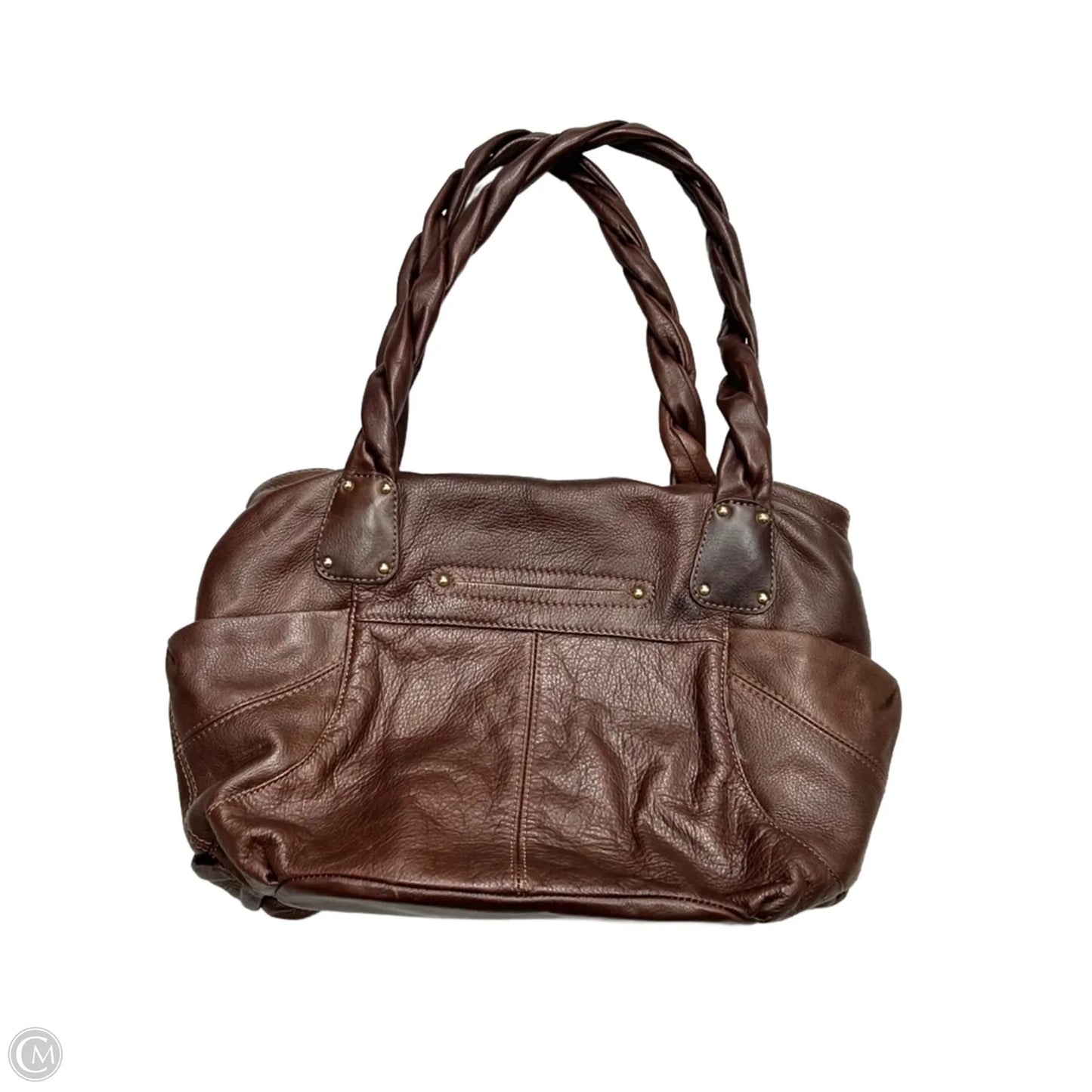 Handbag Leather By B. Makowsky, Size: Medium