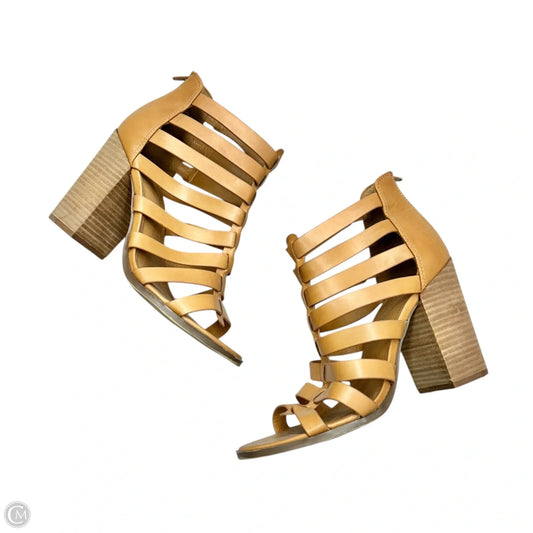 Sandals Heels Block By Dolce Vita In Tan, Size: 9