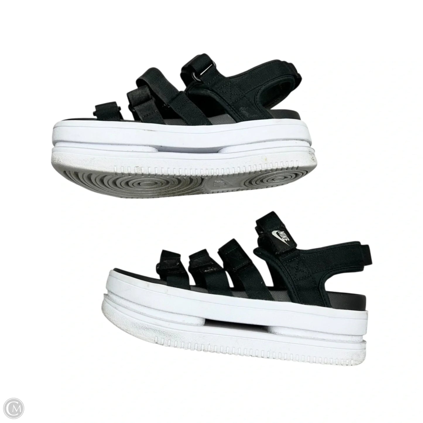 Sandals Sport By Nike In Black & White, Size: 8