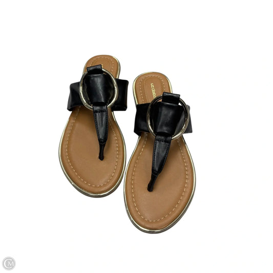 Sandals Flats By Liz Claiborne In Black, Size: 7