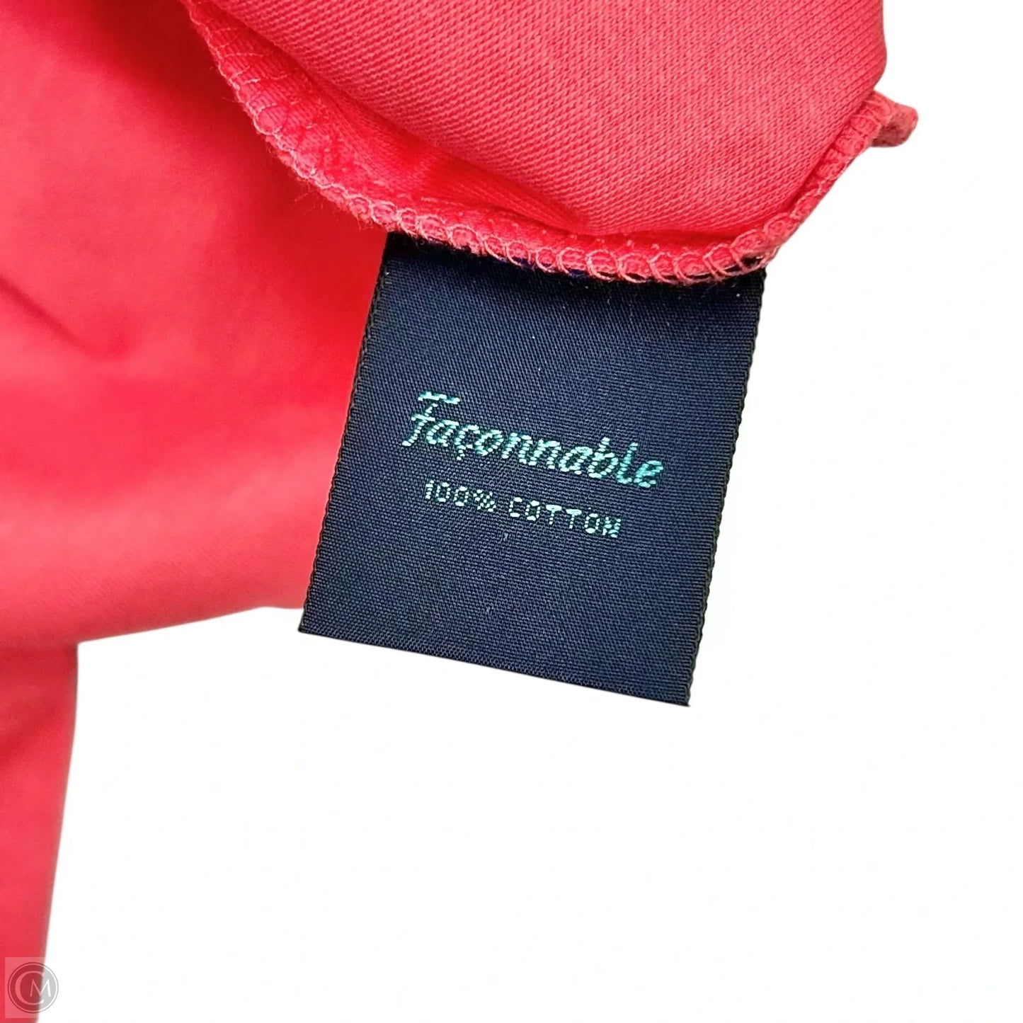 Top Short Sleeve Designer By Facconnable In Coral, Size: L