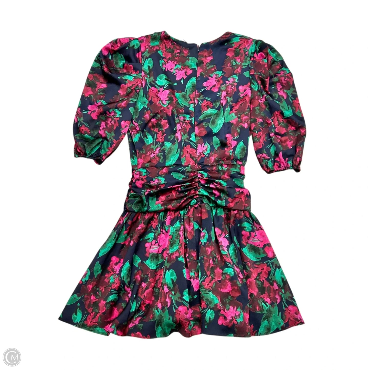 Dress Designer By Misa In Navy, Green & Pink, Size: Xs