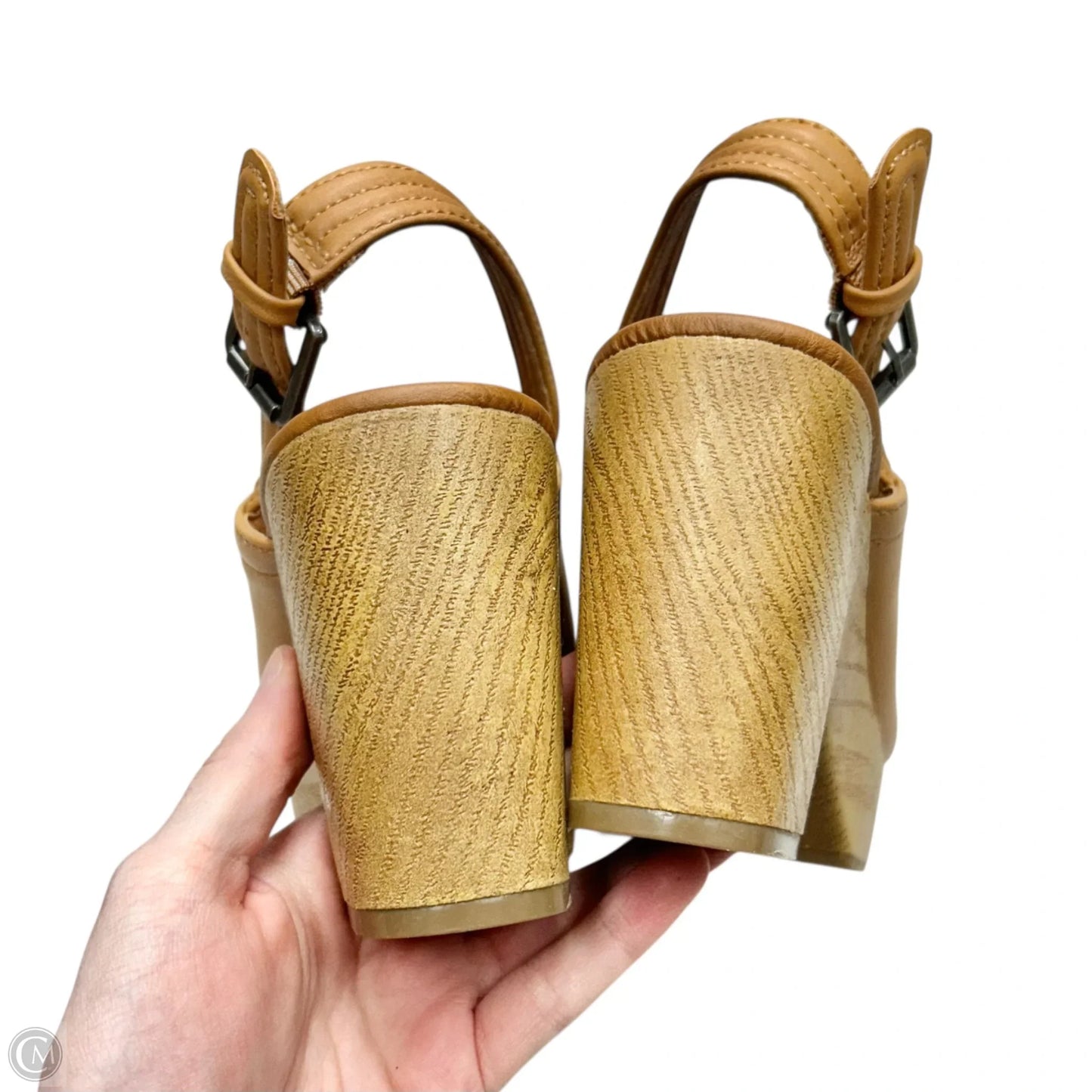 Shoes Heels Block By Universal Standard In Tan, Size: 6.5