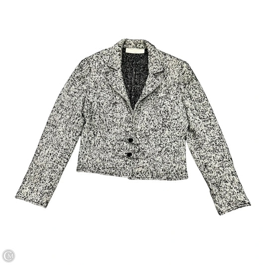 Blazer Luxury Designer By Valentino-garavani In Black & Cream, Size: L