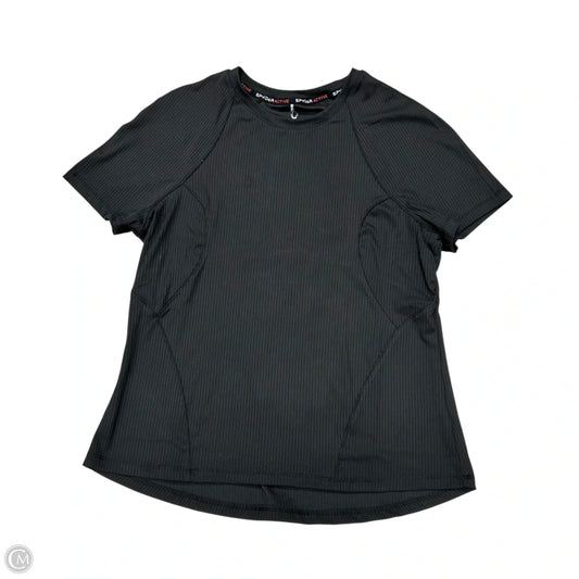 Athletic Top Short Sleeve By Spyder In Black, Size: M