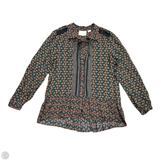 Tunic 3/4 Sleeve By Maeve In Blue & Orange, Size: Xs