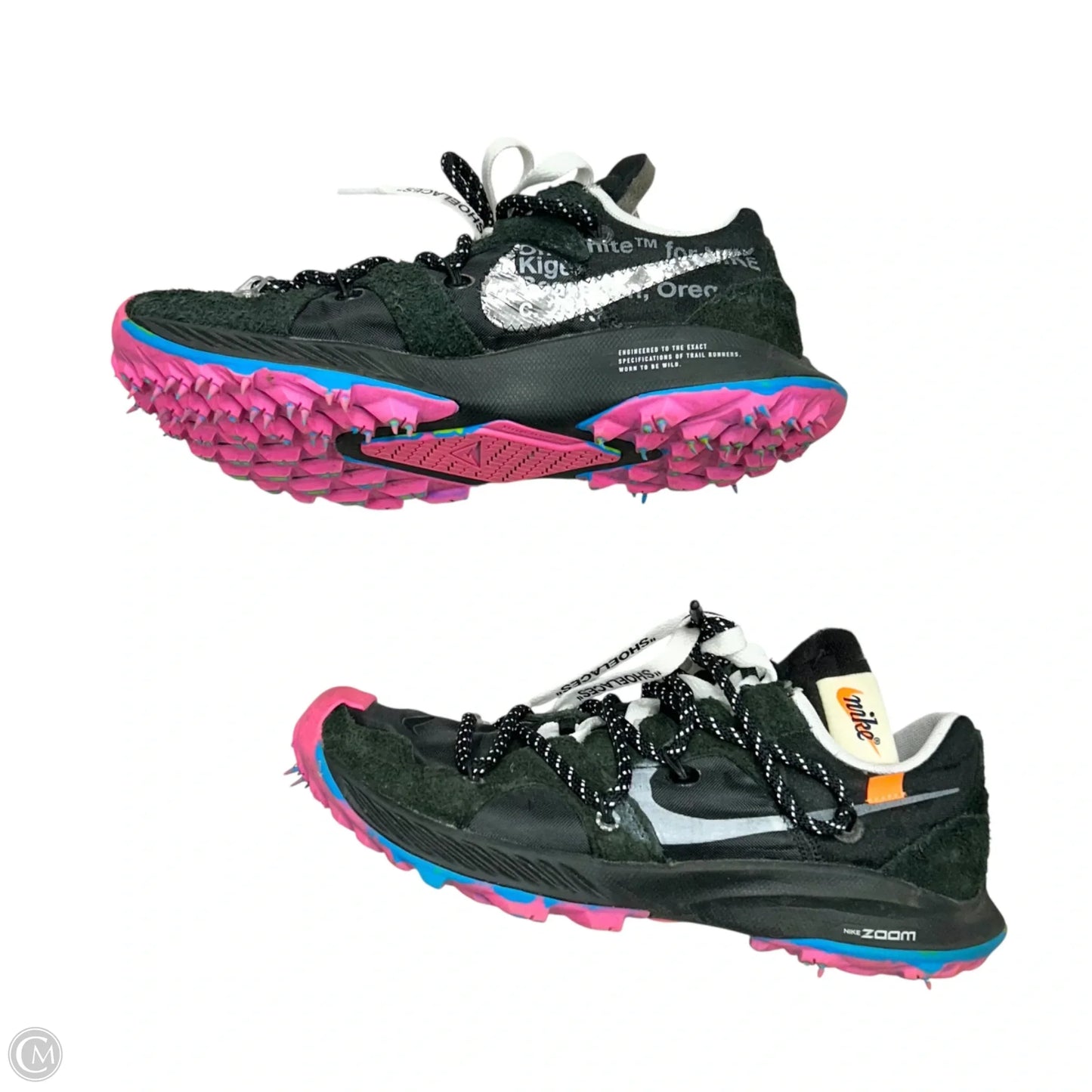 Shoes Luxury Designer By Off-white In Black & Pink, Size: 6.5