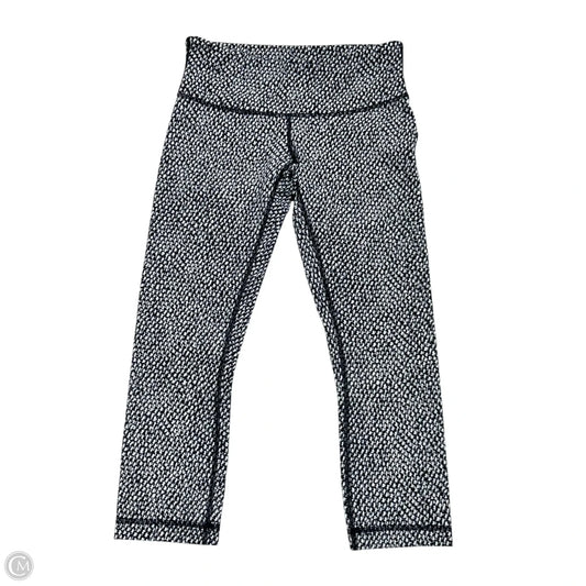 Athletic Leggings Capris By Lululemon In Black & White, Size: S